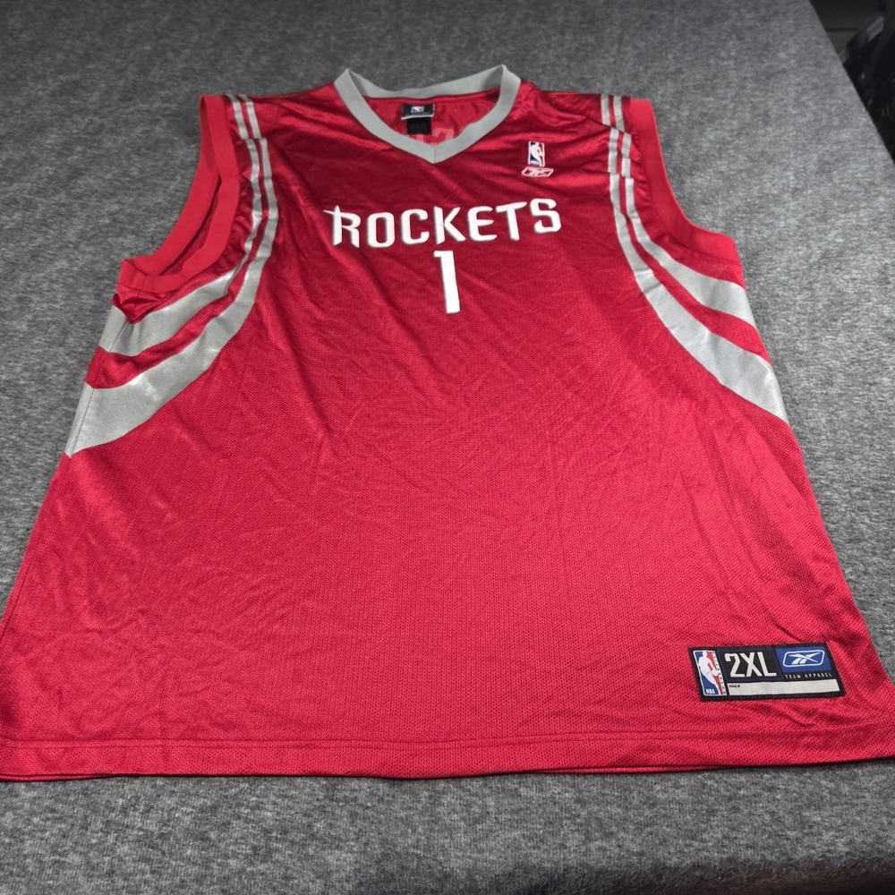 Vintage Reebok Houston Rockets Tracy McGrady Jersey Mens 2XL Red T-Mac NBA Y2K - Picture 8 of 8